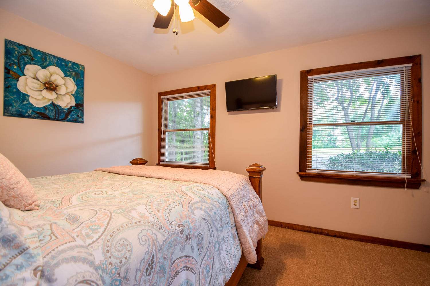 256 Deep Woods Road Hardy, VA 24101 - Photo 15 of 42 a bedroom with a bed and a flat screen tv