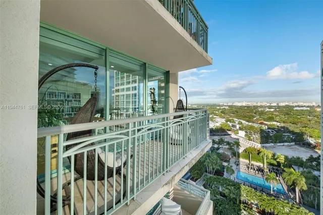 a view of city from balcony