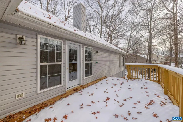 a view of a house with a large window