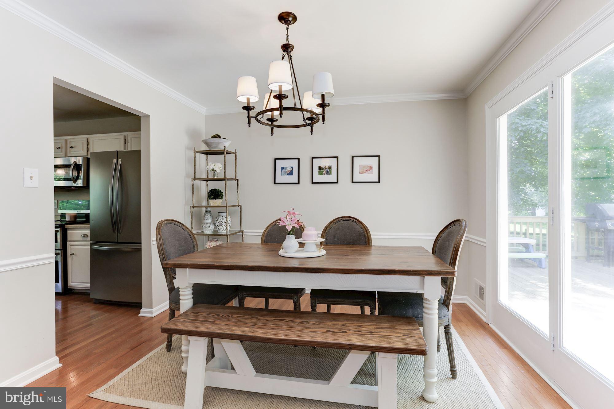 12335 Coleraine Court Reston, VA 20191 - Photo 15 of 84 Dining Rm Looks Out to Tree-Lined Private Backyard