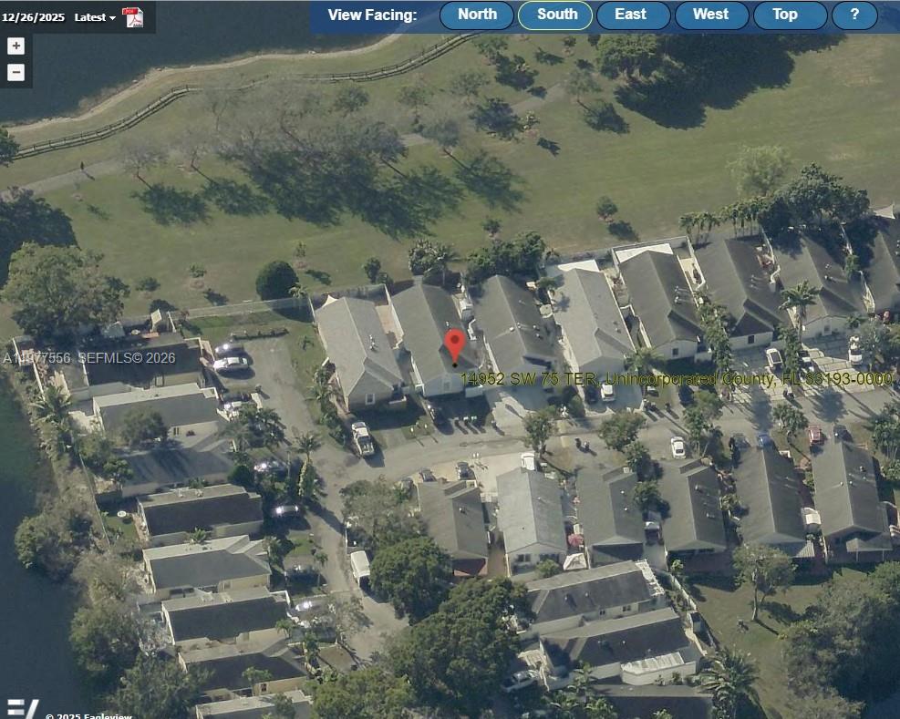 14952 Southwest 75th Terrace Miami, FL 33193 - Photo 15 of 16 an aerial view of residential houses with outdoor space
