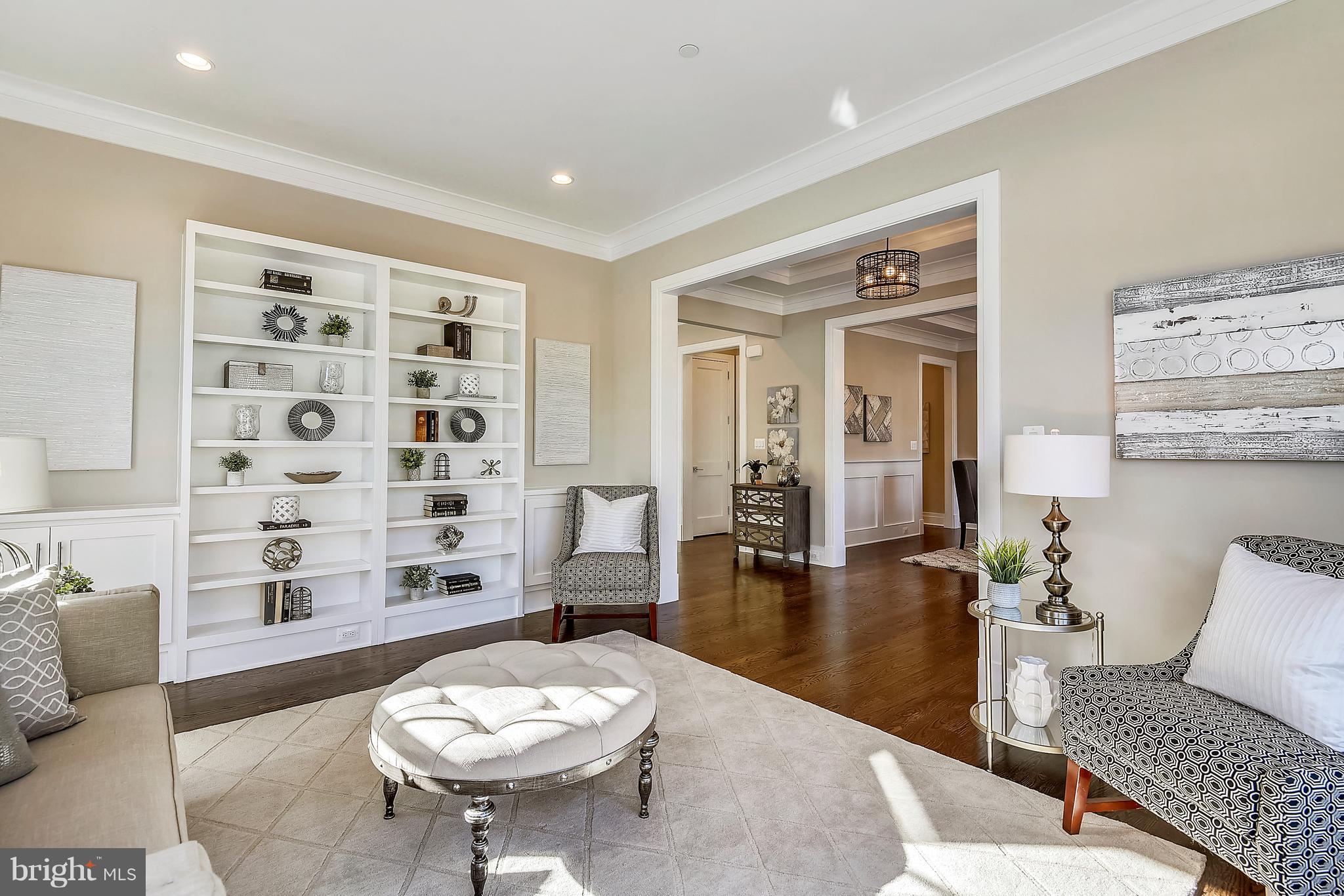 Living Room with Display Shelving