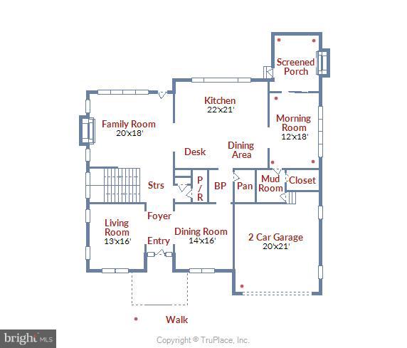 7204 Marbury Road Bethesda, MD 20817 - Photo 56 of 58 Main Level Floor Plan