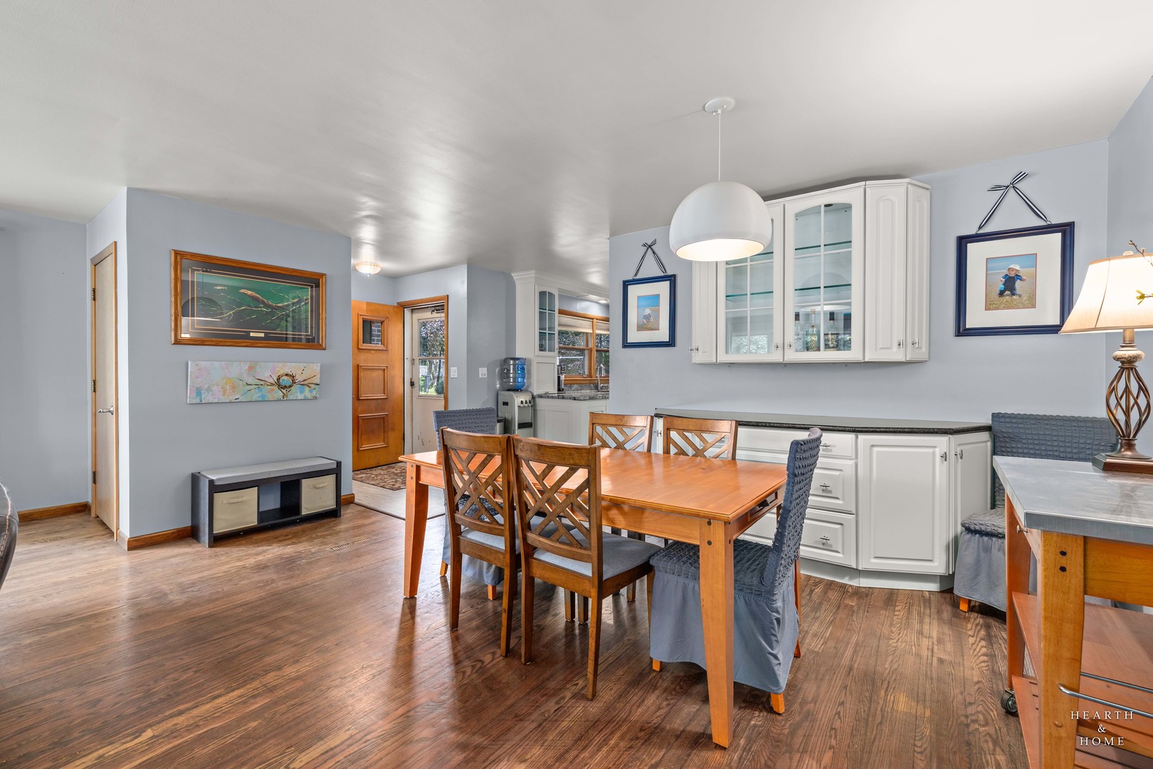 521 Skyline Drive Fox River Grove, IL 60021 - Photo 12 of 34 a view of a dining room with furniture and wooden floor