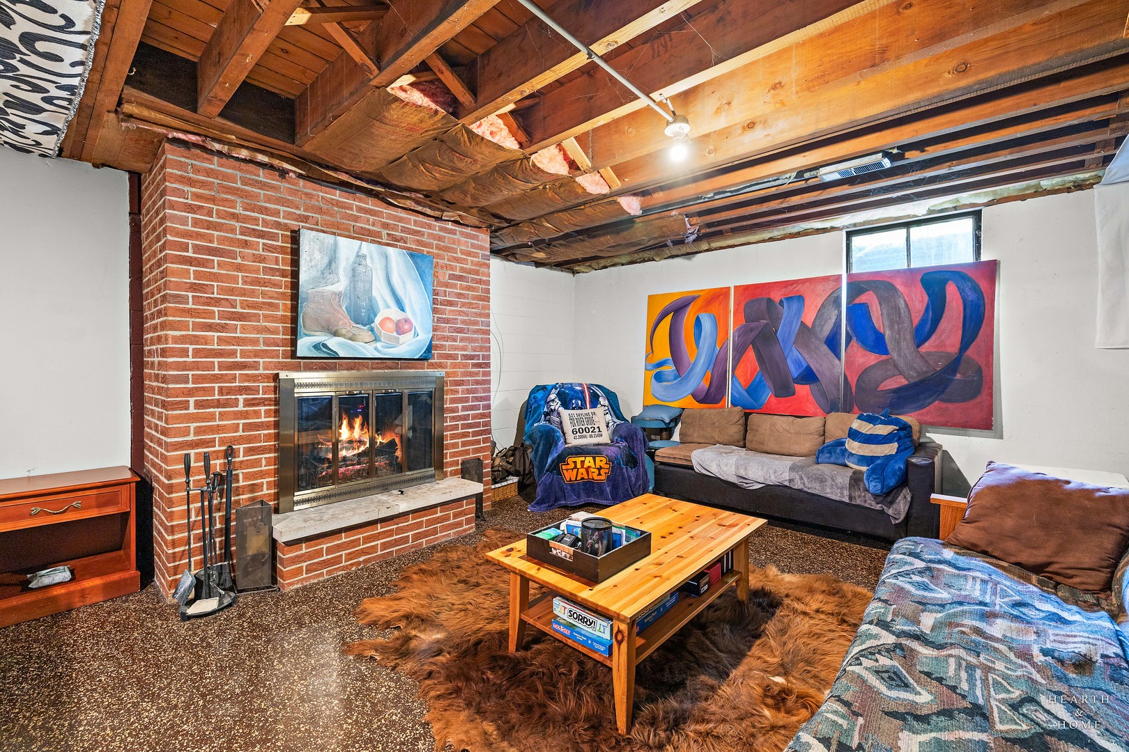 521 Skyline Drive Fox River Grove, IL 60021 - Photo 25 of 34 a living room with furniture a fireplace and a window