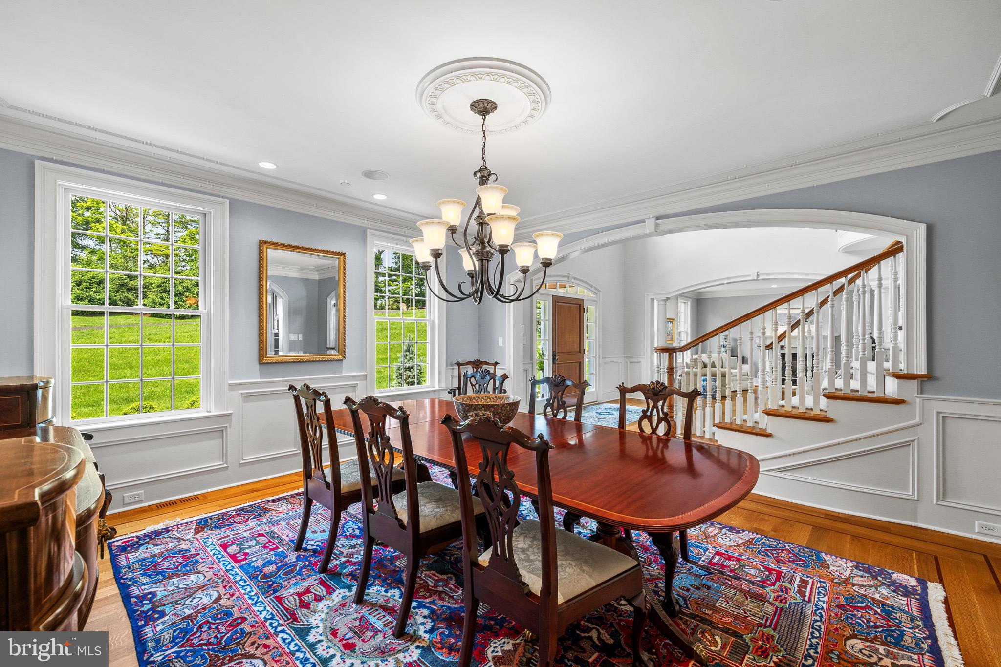 5835 Ridgeview Drive Doylestown, PA 18902 - Photo 11 of 63 a view of a dining room with furniture and a chandelier