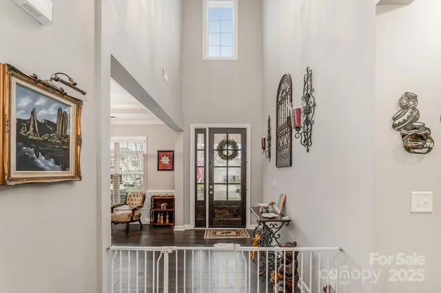 a view of a entryway with furniture and livingroom