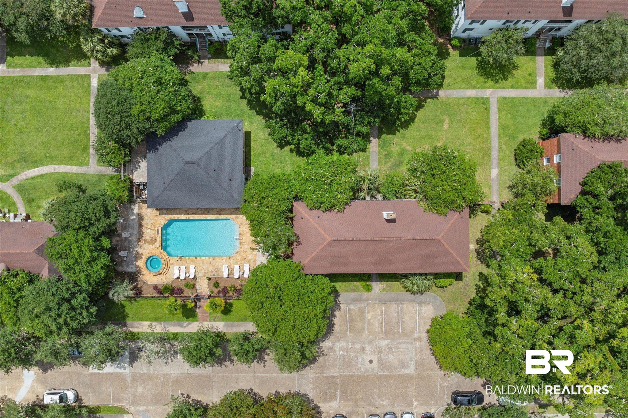 214 Upham Street, Unit 18A Mobile, AL 36607 - Photo 21 of 29 Bird's eye view of a pool area