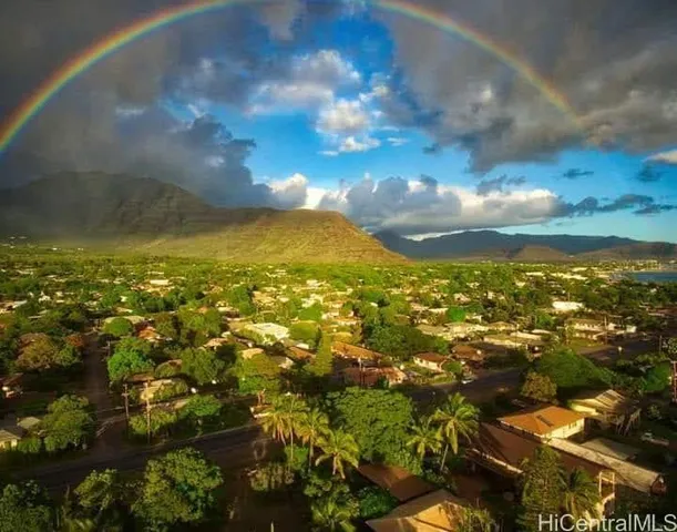 a view of city and mountain
