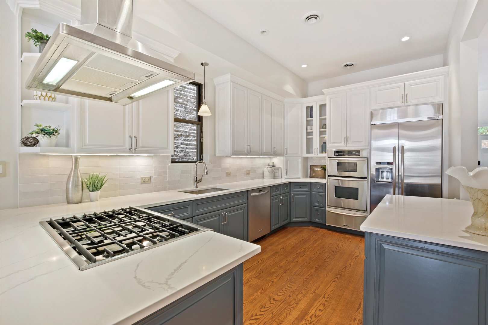 1447 West Flournoy Street Chicago, IL 60607 - Photo 8 of 41 a kitchen with a sink appliances and cabinets