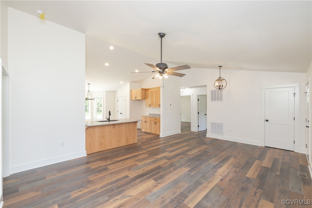 1304 Trimmers Shop Rd Point West Point, VA 23181 - Photo 5 of 12 a view of a kitchen with wooden floor and a kitchen