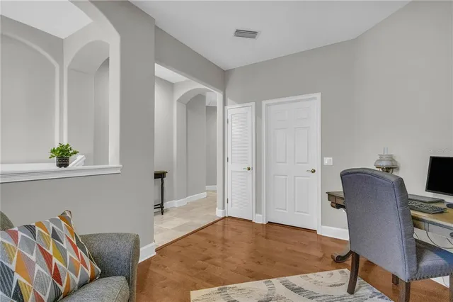 wooden floor in a gallery