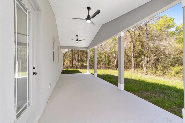 a view of porch and garden