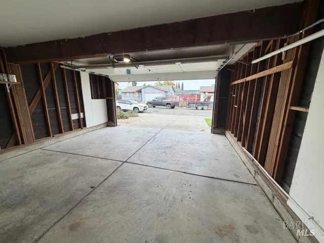 a view of a backyard with tree s