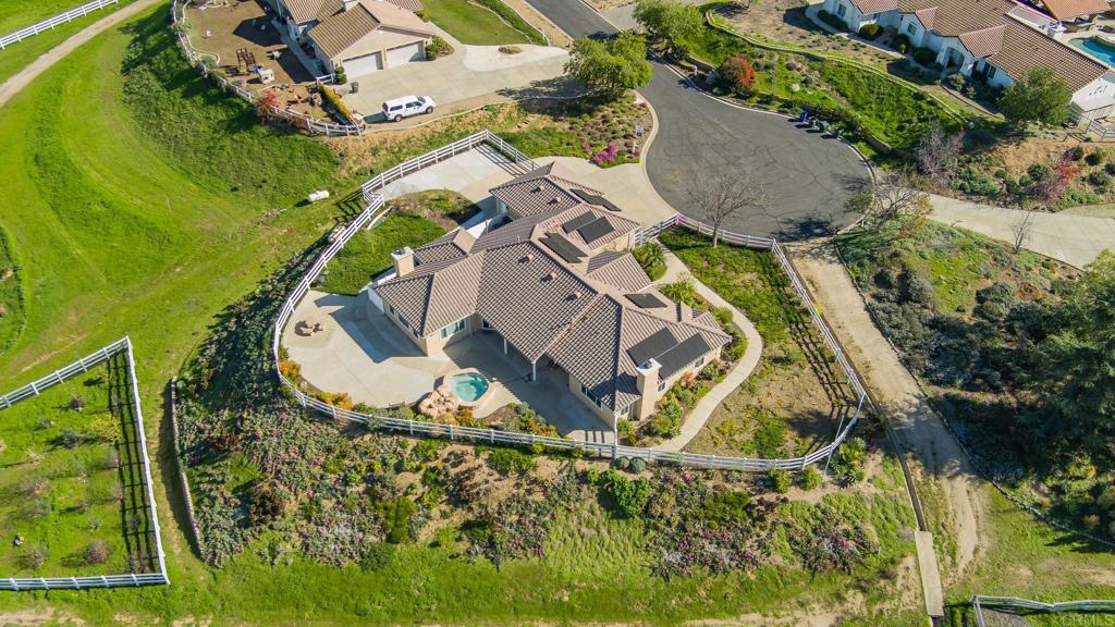 30606 Falling Star Circle Valley Center, CA 92082 - Photo 68 of 70 an aerial view of a house with a swimming pool