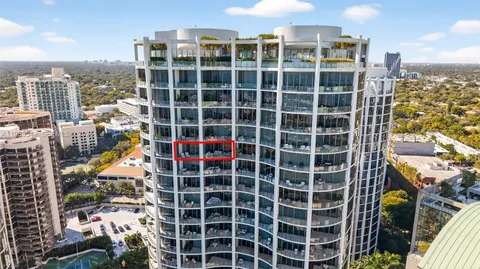 a view of a city with tall buildings