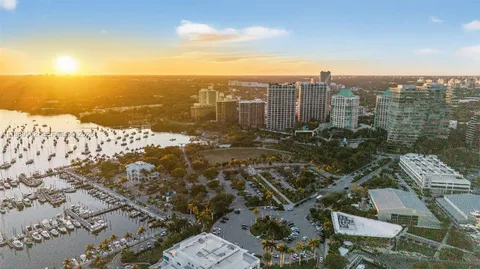 a front view of building with yard