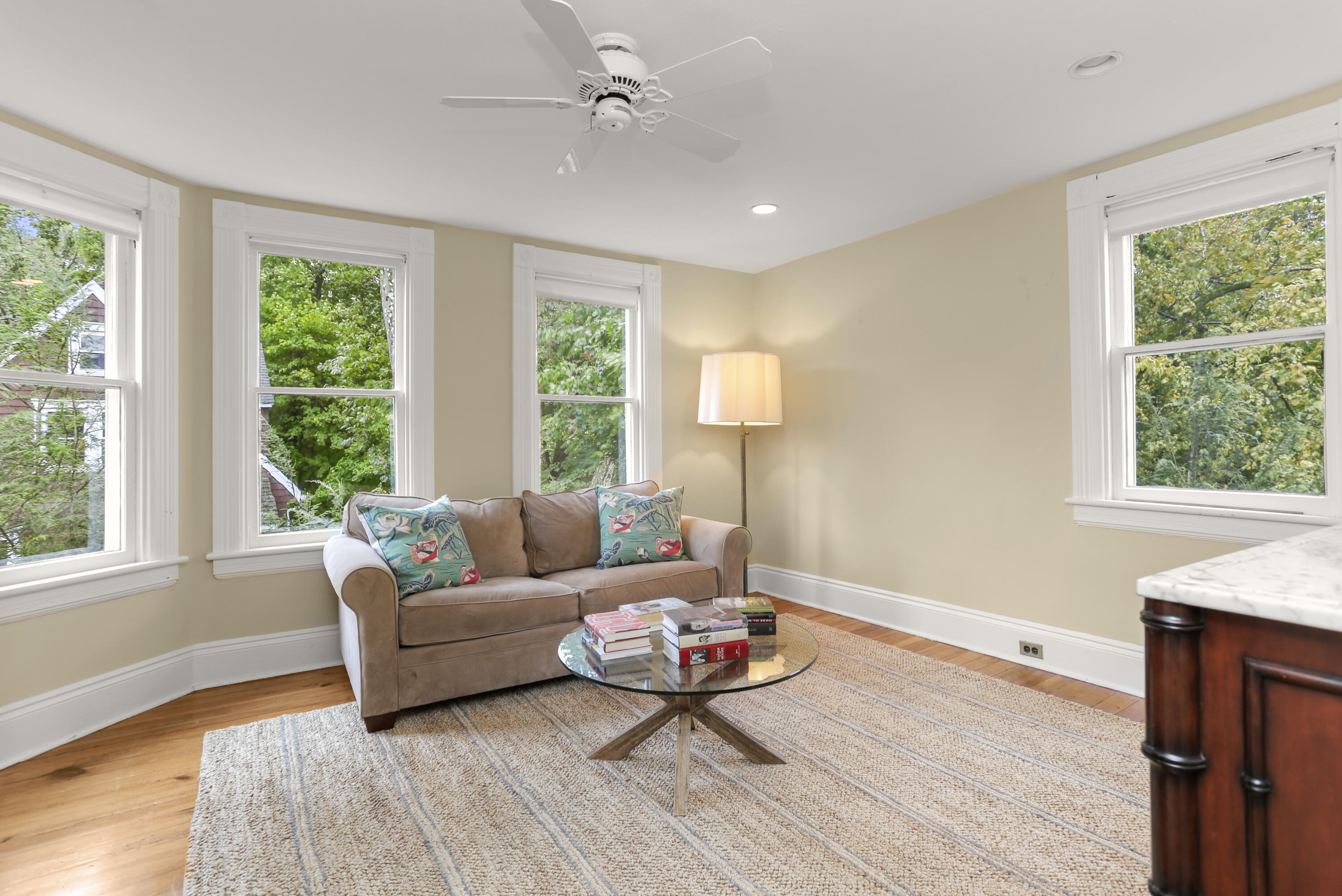 6 Park Lane Darien, CT 06820 - Photo 17 of 34 a living room with furniture and a large window