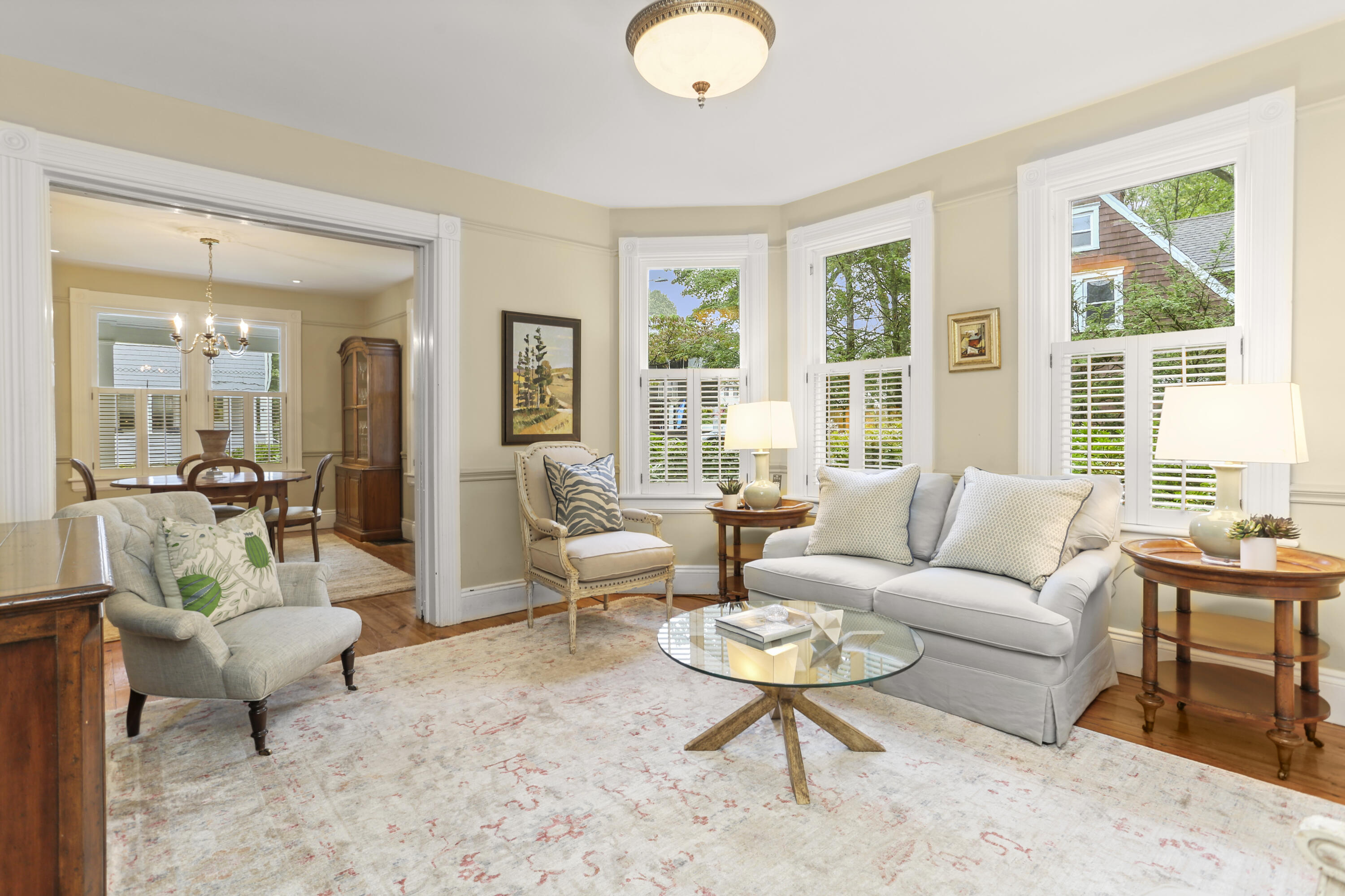 6 Park Lane Darien, CT 06820 - Photo 7 of 34 a living room with furniture and a large window