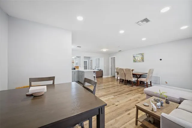 a living room with furniture and a couch