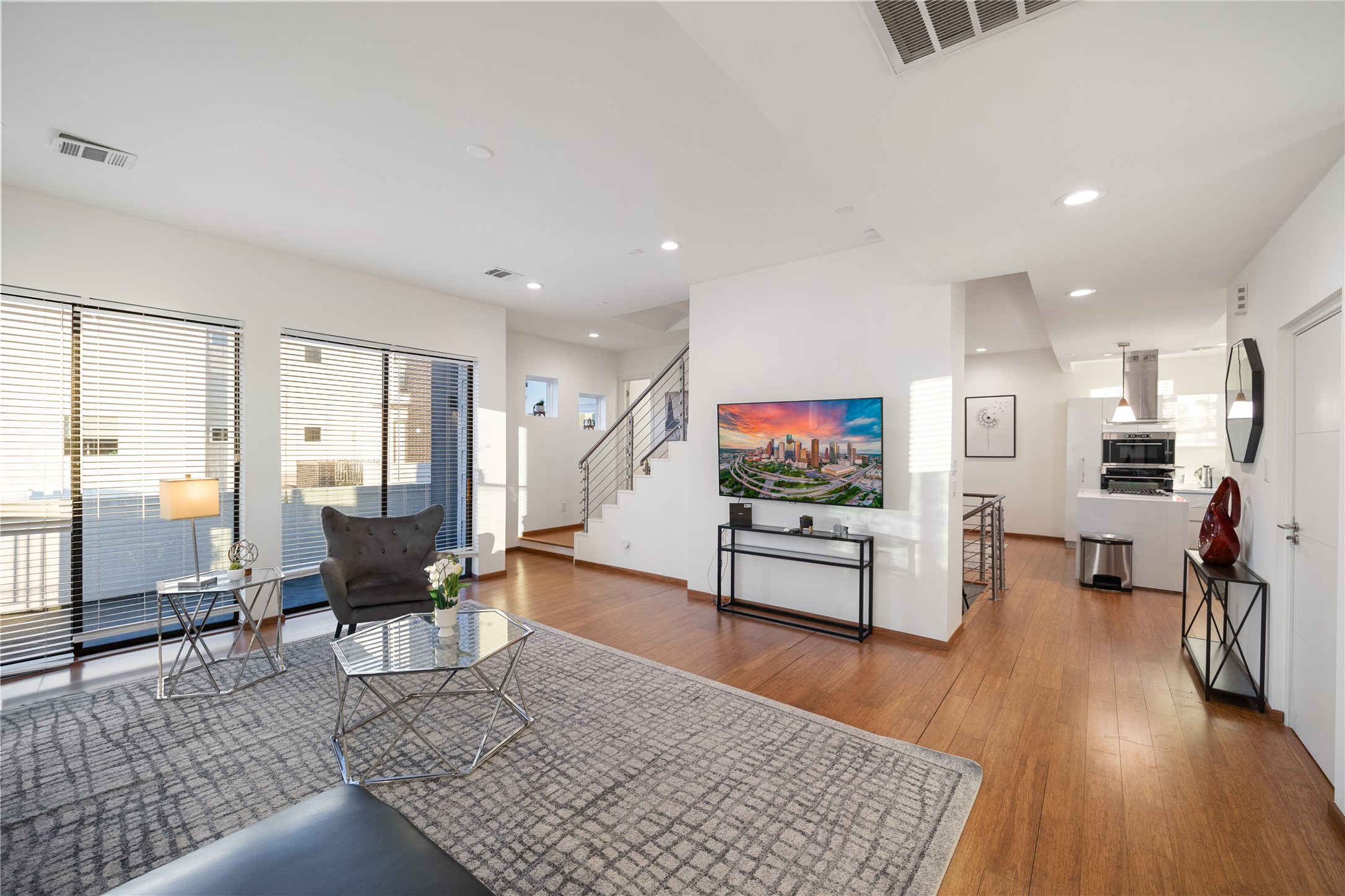 4117 Chartres Street Houston, TX 77004 - Photo 6 of 25 Living room with access to one of the many balconies.