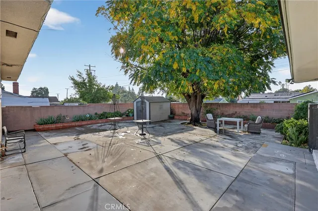 a view of a house with a patio