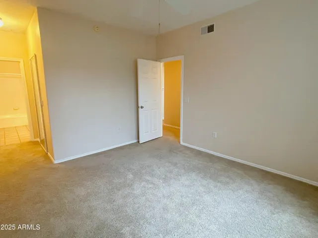 a view of a room with an empty space
