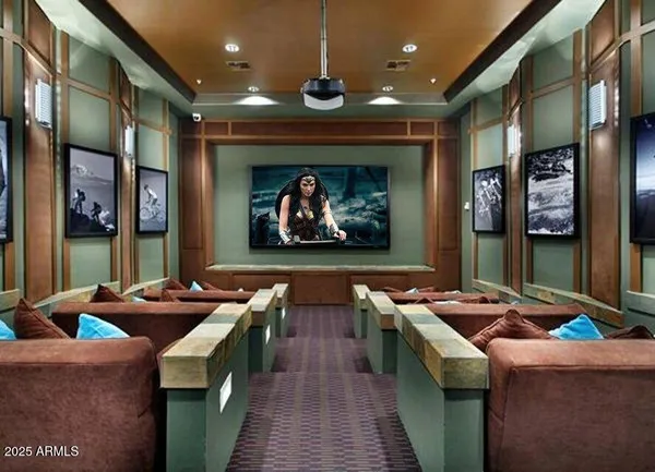 a view of a living room and dining room