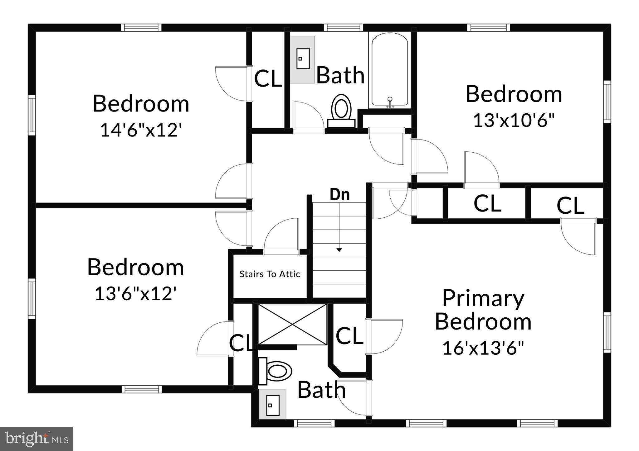 673 Bair Road Berwyn, PA 19312 - Photo 8 of 11 Second Floor Sketch