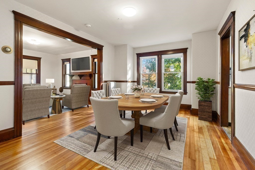 3 Station Road Salem, MA 01970 - Photo 13 of 40 a view of a dining room with furniture window and wooden floor