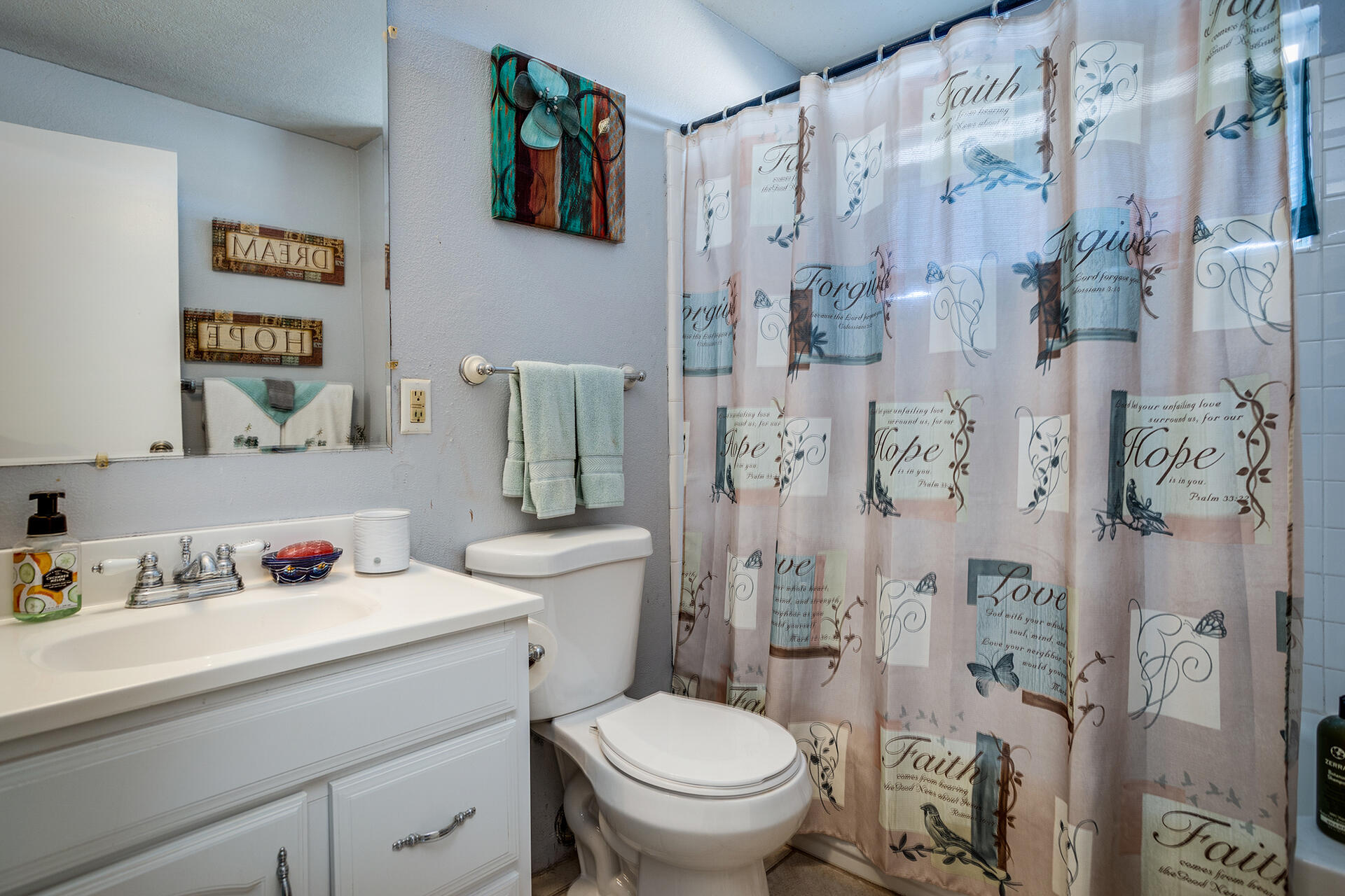 64626 Del Rey Road Joshua Tree, CA 92252 - Photo 19 of 33 a bathroom with a sink toilet vanity and shower