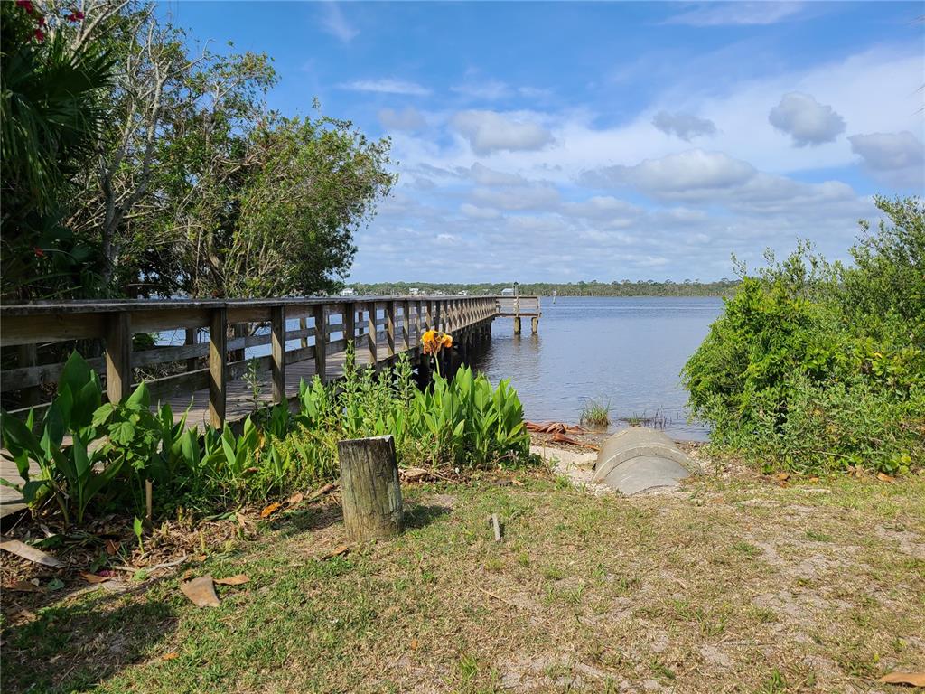 54 Rivershore Drive Ormond Beach, FL 32176 - Photo 31 of 38 a backyard of a house with lots of green space and fountain