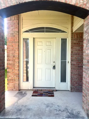 a view of front door of house