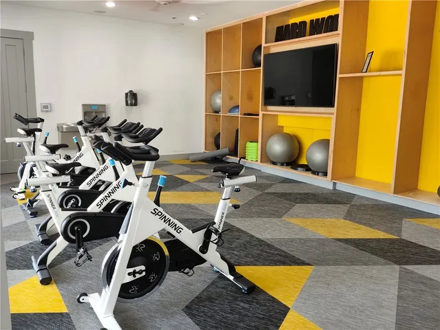 a view of a backyard with sitting area