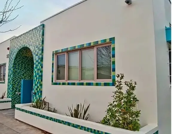 a house with a garden space