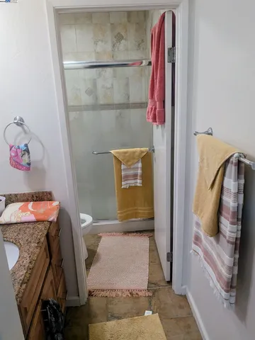 a bathroom with a sink and mirror