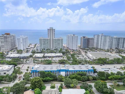 a view of a city with tall buildings