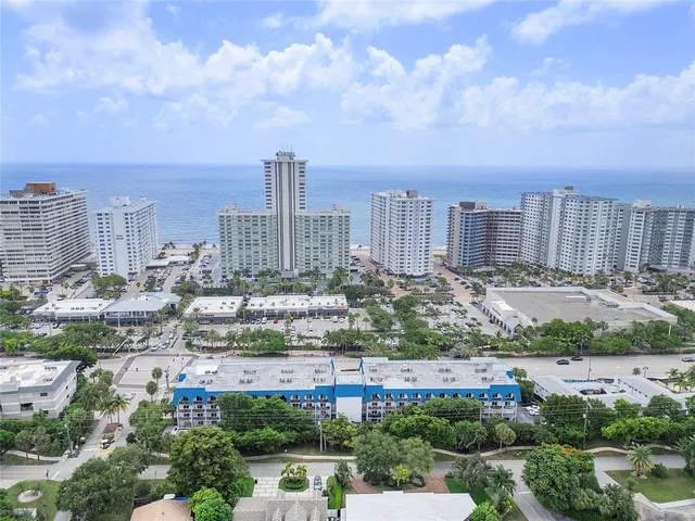 a view of a city with tall buildings