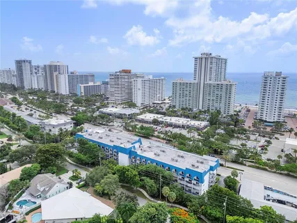 a view of a city with tall buildings