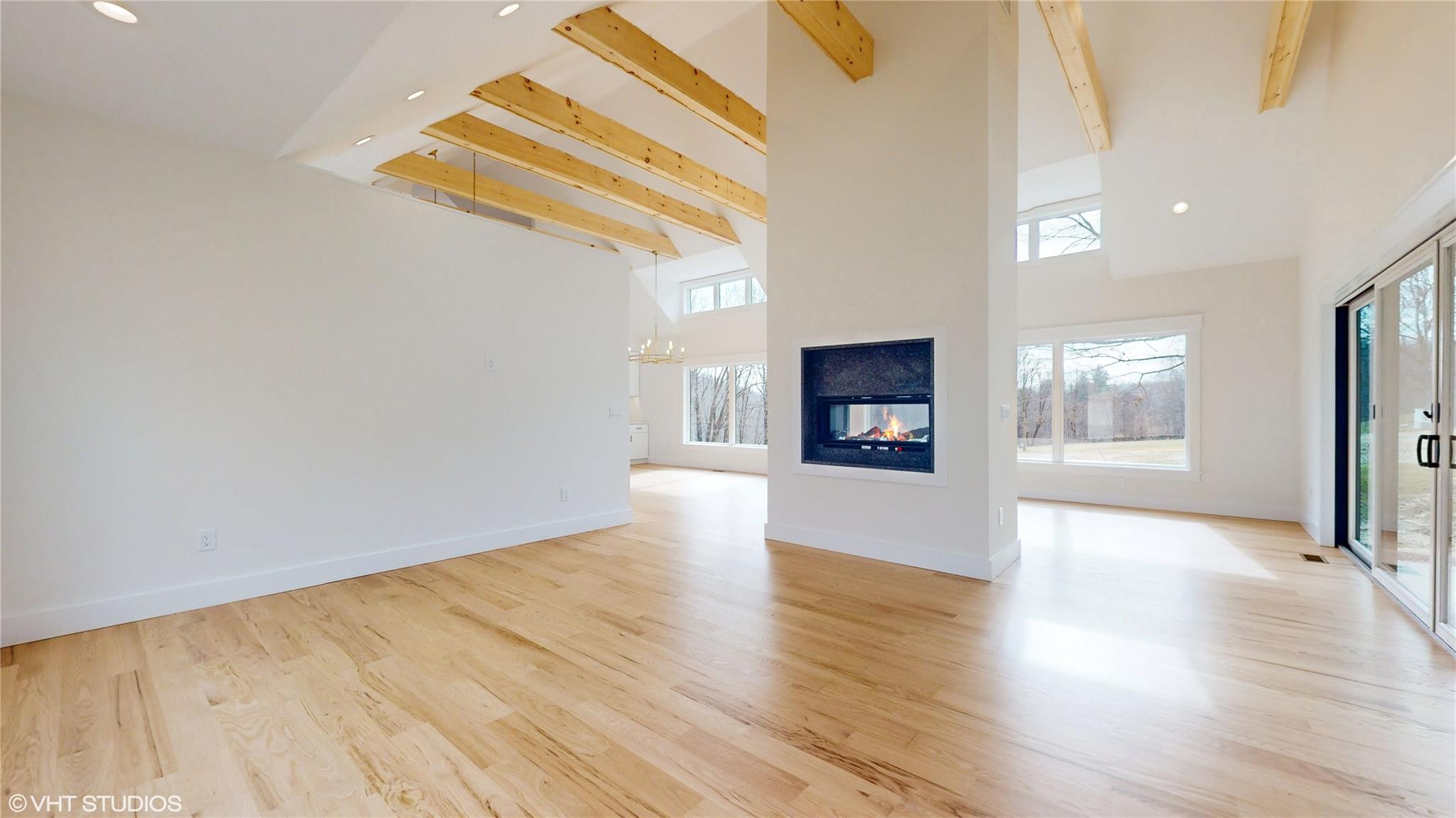 120 Harmony Road Pawling, NY 12564 - Photo 2 of 15 living room featuring beamed ceiling, light hardwood / wood-style floors