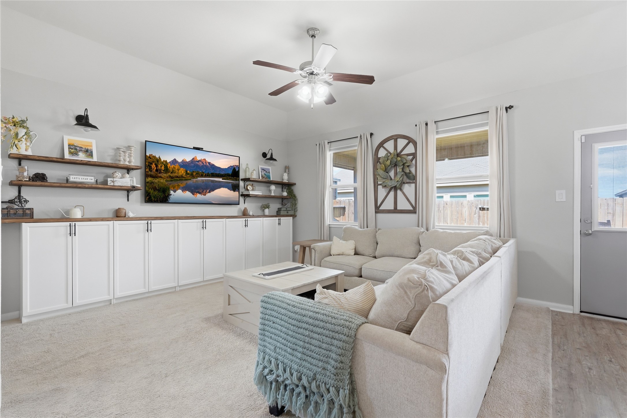 3579 Korina Way Conroe, TX 77306 - Photo 6 of 20 a living room with furniture and a flat screen tv