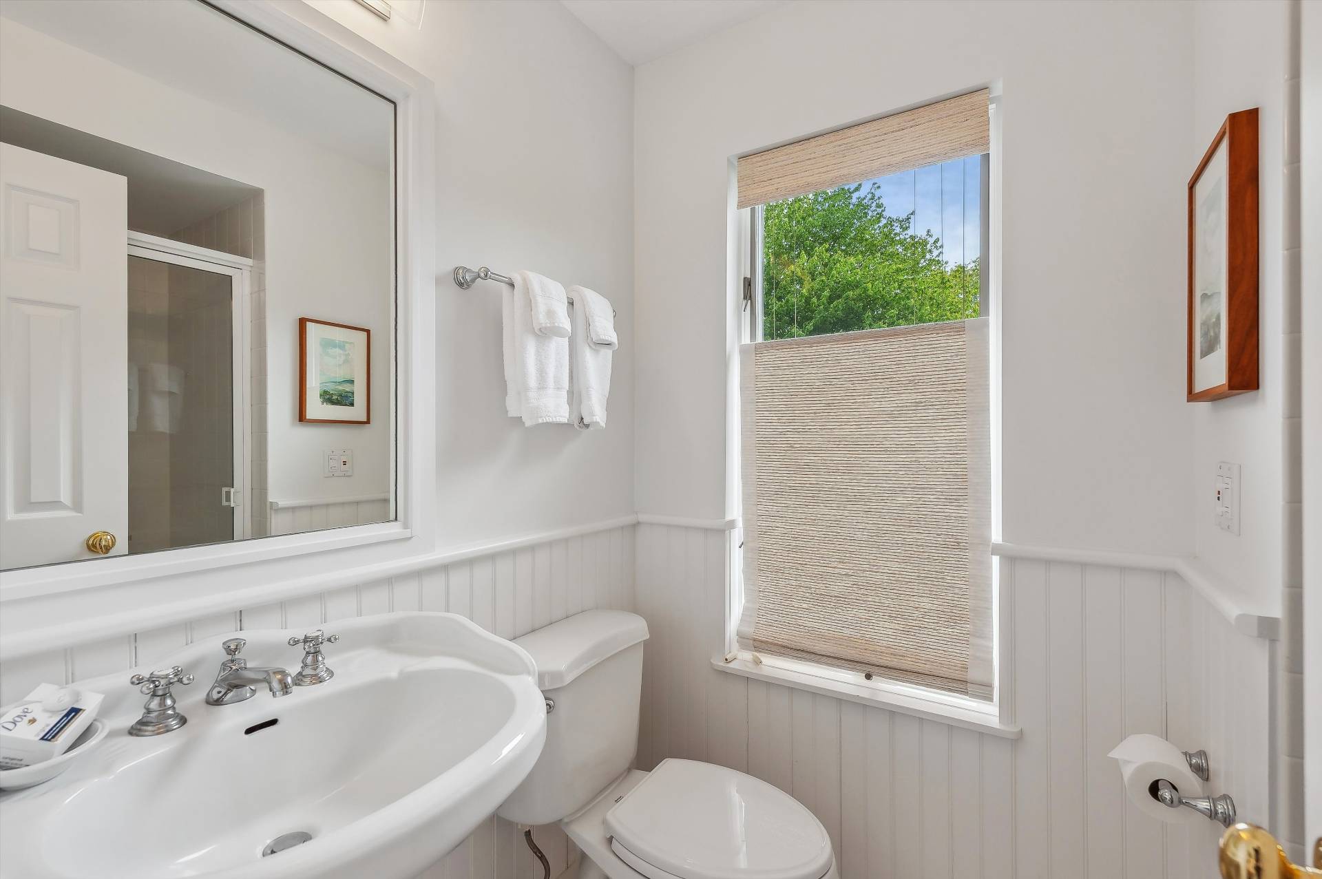 127 Narrow Lane South Water Mill, NY 11976 - Photo 15 of 37 a bathroom with a sink and a mirror