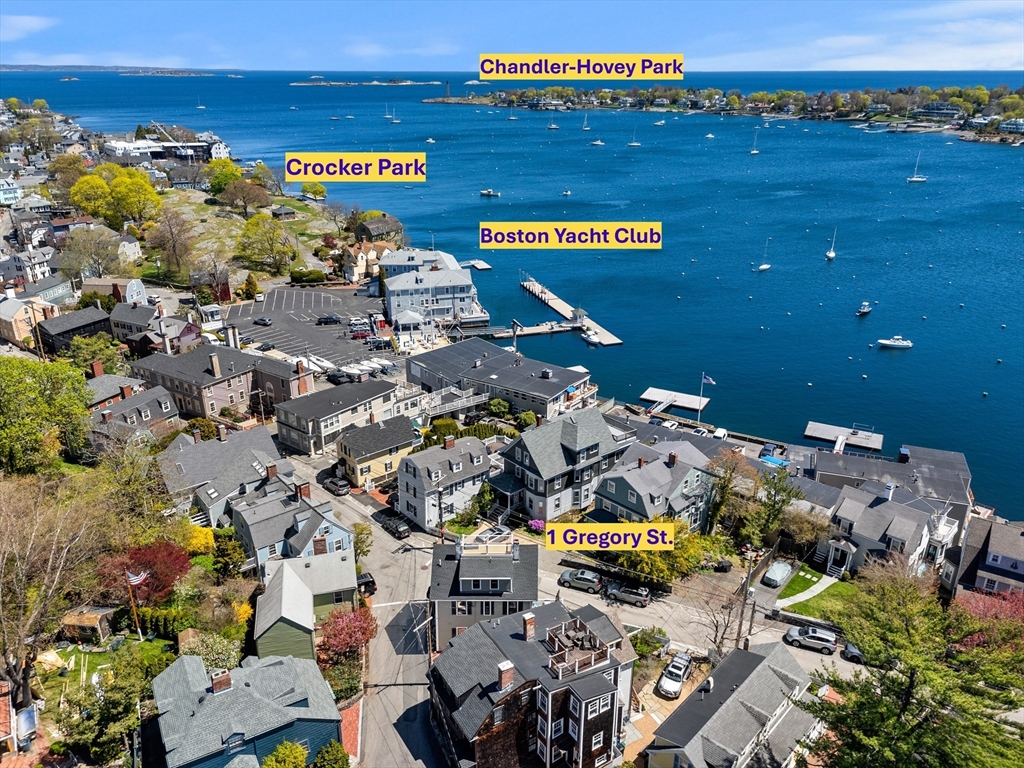1 Gregory Street Marblehead, MA 01945 - Photo 36 of 42 an aerial view of residential houses with outdoor space