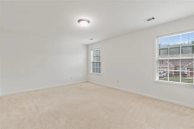 an empty room with a window