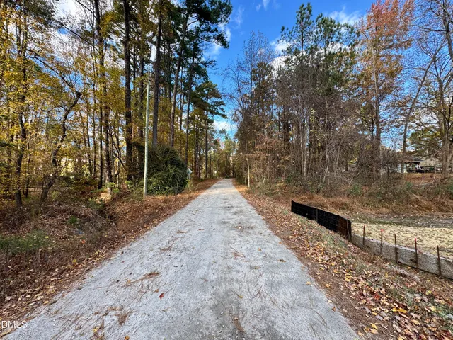 a view of a backyard with green space