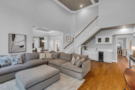 8723 Kennet Valley Road Spring, TX 77379 - Photo 14 of 38 a living room with furniture and a fireplace