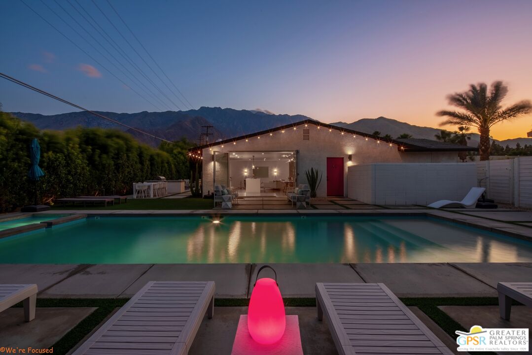 545 West Yorba Road Palm Springs, CA 92262 - Photo 65 of 72 a view of a house with pool and lake view