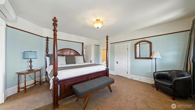 a view of a house and a mountain view