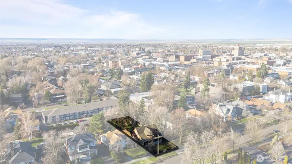 an aerial view of a city
