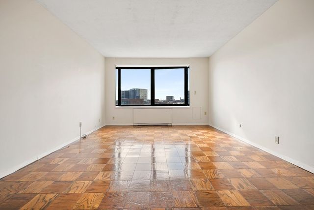 an empty room with a window